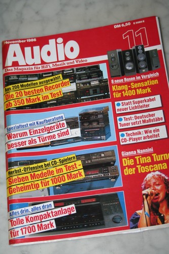 Audio zeitschrift 1986 - audio, 11/1986