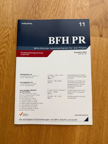 Fachzeitschrift bfh 11 - bfh, pr