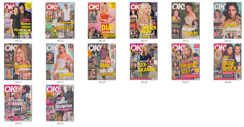 Zeitschriften auswahl 2011 - ok!,
