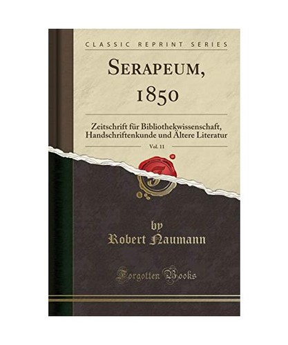 Serapeum 1850 vol - 1850,, vol.